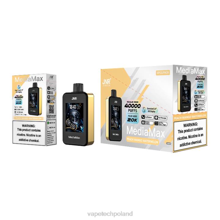 JNR MediaMax zadycha 40 tys DF2D15 arbuz brzoskwiniowo-mango vape pod